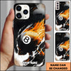 Maxcorners Billiards Flaming 8 Ball Multicolor Personalized Name 3D Phone Case