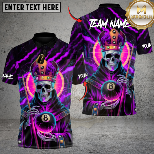 Maxcorners Billiard Lord of the 8-Ball Multicolor Customized Name, Team Name 3D Shirt