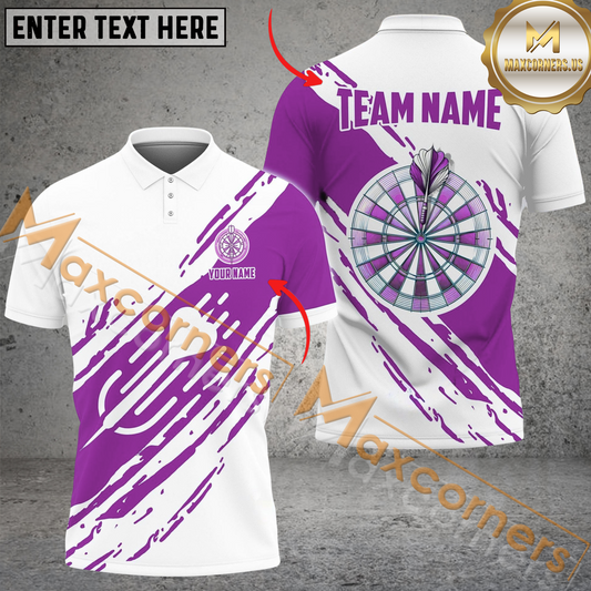 Maxcorners Darts Dartborad  Mutilcolor Options Personalized Name, Team Name 3D Polo Shirt