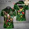 Maxcorners Billiard Thunder Lightning Ball Design Multicolor Customized Name, Team Name 3D Shirts