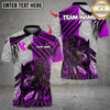 Maxcorners Flame Wolf Bowling Design Multicolor Customized Name, Team Name 3D Shirts