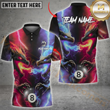 Maxcorners Billiard Dragon Duel 8-Ball Multicolor Customized Name, Team Name 3D Shirt