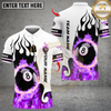 Maxcorners Billiards Ball 8 Fire Blaster Multicolor Customized Name, Team Name 3D Shirts
