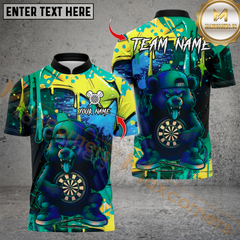 Maxcorners Darts HipHop Bear Multioptions Personalized Name, Team Name Unisex 3D Shirts