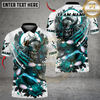 Maxcorners Bowling Demon Samurai With Flower Multicolor Customized Name, Team Name 3D Shirts