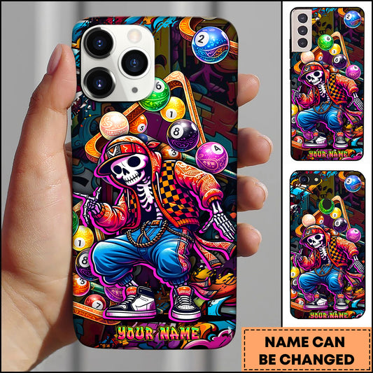 Maxcorners Billiards Comic Pop Art Girl 8-Ball Personalized Name 3D Phone Case