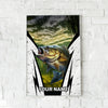 Maxcorners Largemouth Bass Fishing Underwater Strike Art Personalized Name 3D Poster