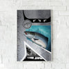 Maxcorners Salmon Fishing Silver Scale Texture Art Personalized Name 3D Poster