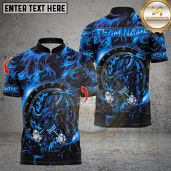 Maxcorners Darts Fire Red Bull Design Multicolor Customized Name, Team Name 3D Shirts
