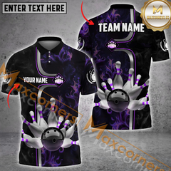 Maxcorners Strike Golden Bowling Jersey Multicolor Options Personalized Name, Team Name 3D Shirt