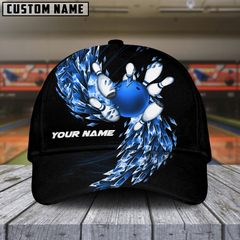 Maxcorners Bowling Ice Breath Multicolor Personalized Name 3D Cap