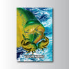 Maxcorners Mahi Mahi Fishing Ocean Scale Wave Art Personalized Name 3D Poster