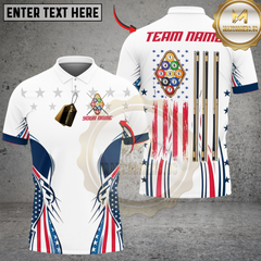 Maxcorners Billiards 9-Ball USA New Season Concept Personalized Name, Team Name Unisex Shirt6