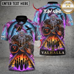 Maxcorners Bowling Strike of Valhalla Viking Thunder Multicolor Customized Name, Team Name 3D Shirts