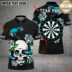 Maxcorners Darts Skull Snake Multicolor Options Personalized Name, Team Name 3D Shirt