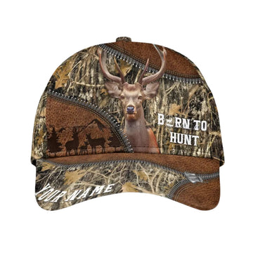 Maxcorners Born to Hunt Custom Deer Hunting Baseball Cap, Custom Deer Hunting Caps LM0402
