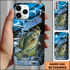 Maxcorners Crappie Fishing Dynamic Splash Sport Style Personalized Name Phone Case