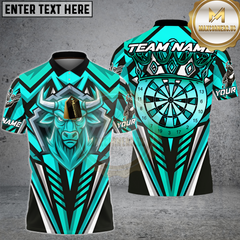 Maxcorners Dart Bull Jersey Fierce Bullseye Design Multioptions Personalized Name, Team Name Unisex 3D Shirt (4 Colors)