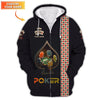 Maxcorners Custom Poker Shirt, Black Casino Chip Tee Spade Table Card Game Design Poker T ShirtLM1009
