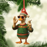Maxcorners Personalized Funny Cool Duck Acrylic Christmas Ornament – Custom Name Xmas Decor, Unique Holiday Ornament for Hunter or Friend

 LM0411