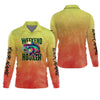 Maxcorners Weekend Hooker Orange Yellow Fishing Shirt, SPF Shirt, Hooded Sun Shirt, Gift For Fisherman