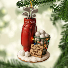 Maxcorners Yellow Bowling Balls Personalized Christmas Ornament, Gift For Bowling Club Members MT1611