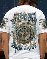 Maxcorners Not All Who Wander Are Lost Compass All Over Print LM2101