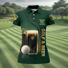 Maxcorners Hello Darkness My Old Friend Golf And Beer St Patrick's Day Green Women's Golf Tops, Ladies Golf Polos