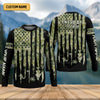 Maxcorners American Hooker Patriotic Fishing Shirt, Camo Fishing Shirt, SPF Shirt For Men, Gift For Fisherman