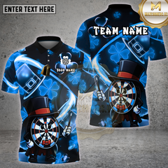 Maxcorners Leprechaun Dartboard Green Lucky Clover Theme Multioptions Personalized Name, Team Name Unisex 3D Shirt (4 Colors)