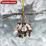 Maxcorners Personalized Duck Hunting Acrylic Christmas Ornament Custom Name Shotgun Gift For Hunters LM0110