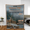 Maxcorners Personalized Meeting You Was Fate Fleece Blanket- Custom Deer Couple Blanket, Heartfelt Wife Gift LM1611