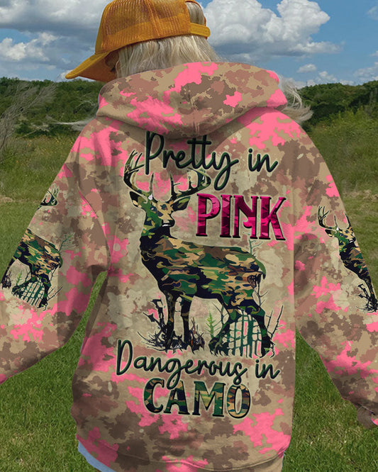 Maxcorners Dangerous In Camo Hunting Deer All Over Print LM1601