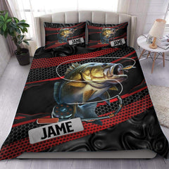 Maxcorners Custom Name Fishing Bedding Set