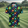 Maxcorners The Star And The Shamrock Rainbow Glitter St Patrick's Golf Shirt, Polo Shirts For Men, Golf Shirts For Men