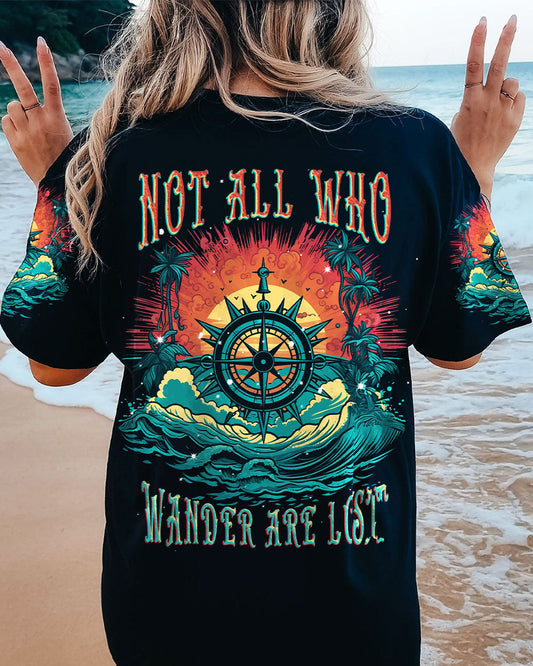 Maxcorners Not All Who Wander Are Lost Compass Beach All Over Print LM2101