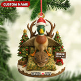 Maxcorners Funny Duck Hunter Couple Ornament, Personalized Christmas Gift for Hunting Lovers LM0411