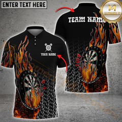 Maxcorners Darts Firestorm Multicolor Customized Name, Team Name 3D Shirts