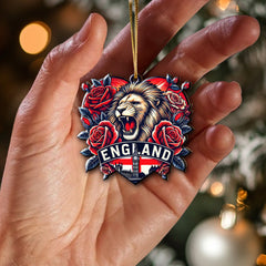 Maxcorners Custom Name England Ornament, Christmas Gift for England Lover 2D Flat LM2211