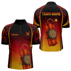 Maxcorners Bombs Dart Arrow Custom Red Dartboard Dart Shirt For Men, Dart Team Jerseys LM184