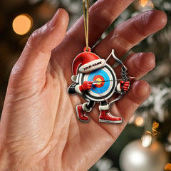 Maxcorners Custom Name Archery Ornament, Archery Christmas Gift 2D Flat LM2211