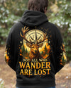 Maxcorners Not All Who Wander Are Lost Deer Compass All Over Print LM1601