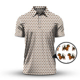 Maxcorners Dachshund Golf Shirt For Men, Pattern Golf Polos, Funny Golf Shirt For Golfers