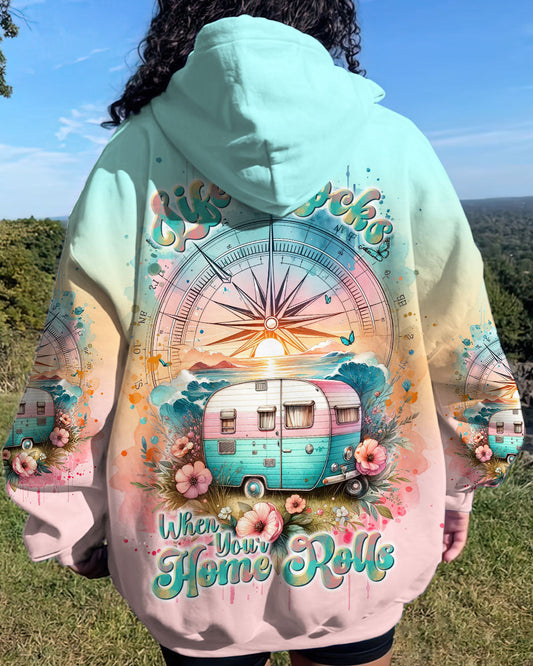 Maxcorners Life Rocks When Your Home Rolls Compass All Over Print LM2101