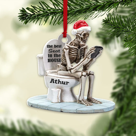 Maxcorners Personalized I Want To Live And Die With You Skull Couple Christmas - Ornament