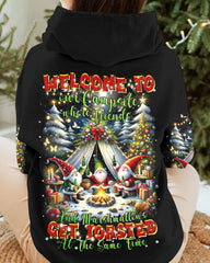 Maxcorners Welcome To Our Campsite Christmas Gnome All Over Print LM2101