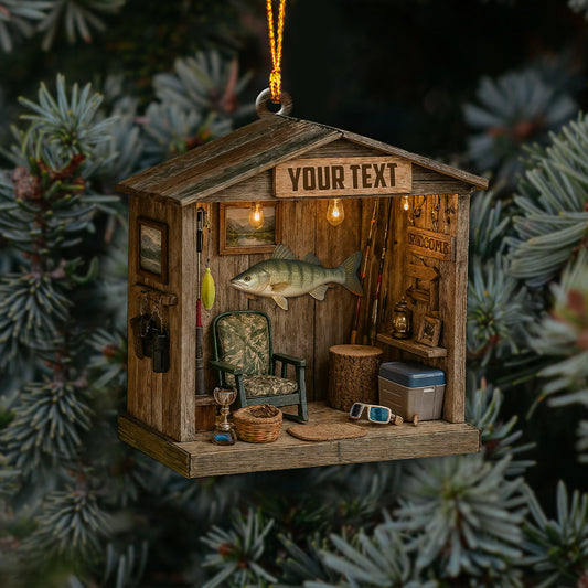Maxcorners Fishing Lover, Home Decor, Christmas Ornament, Personalized Ornaments 2D Flat LM2111