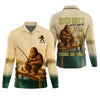 Maxcorners Bigfoot's Quiet Day At The Lake Fishing UPF Shirts, Funny Fishing Shirt, Presents For Fishermen