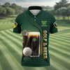 Maxcorners Birdie Bogey Eagle Par Golf And Beer St Patrick's Day Green Golf Tops For Men, Golf Shirts For Men