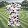 Maxcorners Playing Cards Poker Pattern Hawaiian Golf Shirt, Golf Polo For Women, Women’s Golf Apparel LM1507